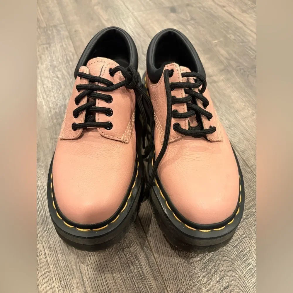 Doc Martens Pisa Leather Platform Shoes Quad Womens